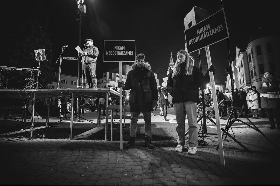 Foto: VIDEO: Protesty na celom Slovensku pokračujú, opozícia opäť zvolala ľudí na námestia