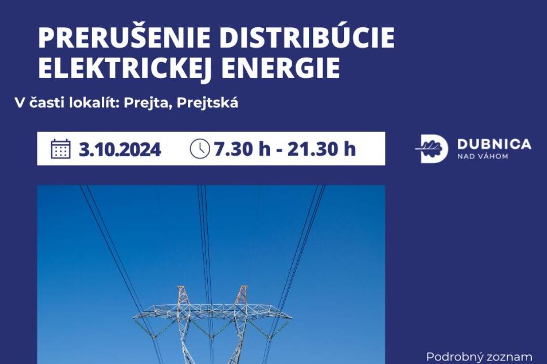 Foto: Dubničania, vo štvrtok zostane niekoľko domácností až do neskorého večera bez elektriny