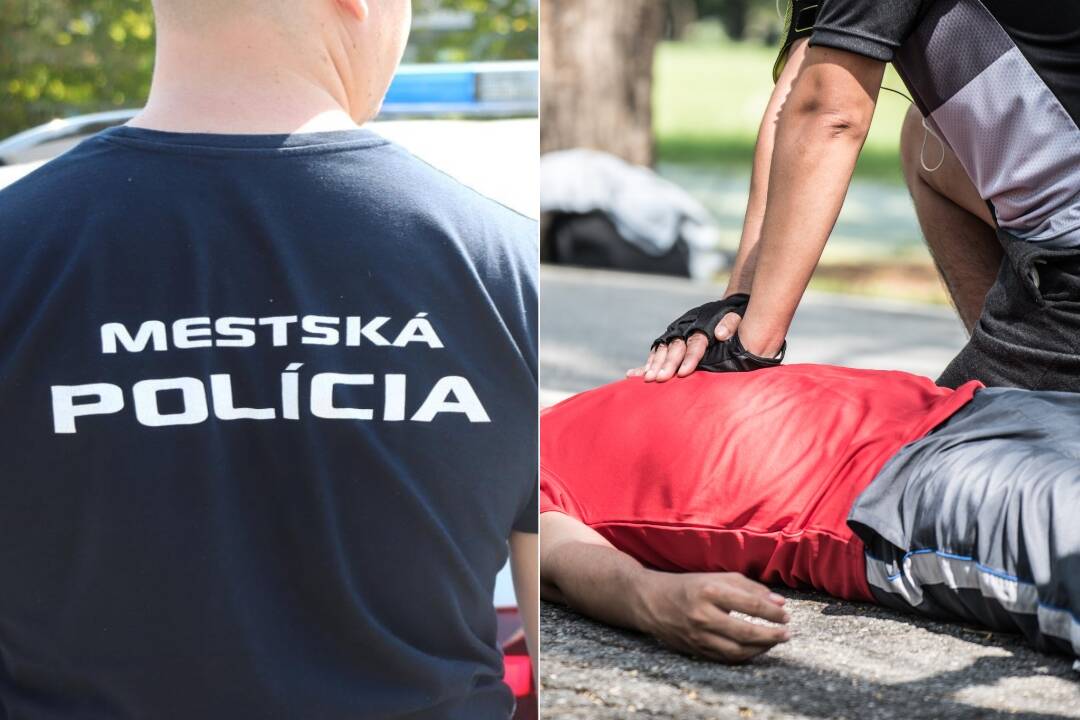 Foto: Mestskí policajti v Dubnici nad Váhom zachránili život žene, u ktorej nastala zástava srdca