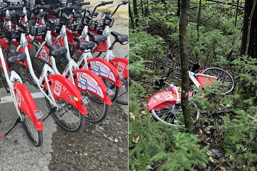 Foto: Považskobystrický bikesharing uzatvára sezónu. Niektorí obyvatelia zdieľané bicykle opäť nešetrili a zničili ich