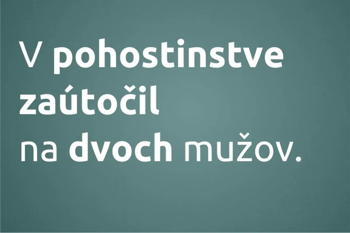 Foto: Recidivista z Partizánskeho zaútočil v pohostinstve na dvoch mužov. Jednému z nich uhryzol kus kože z brady