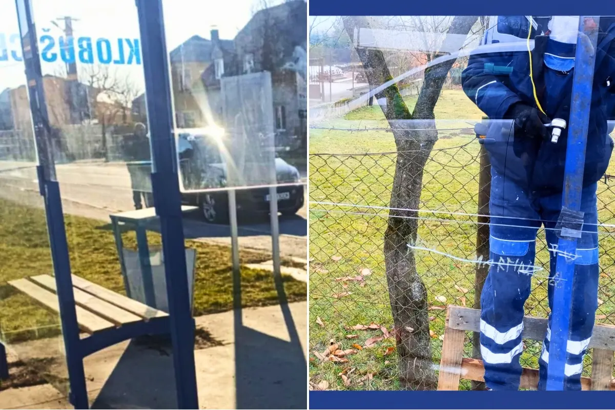 Foto: Vandali poškodili nedávno opravenú autobusovú zastávku na sídlisku v Ilave. Kamerové záznamy sú v rukách polície