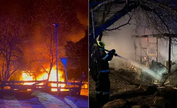 FOTO+VIDEO: V obci Chvojnica horela maringotka. Všetko žrádlo pre kone zhorelo do tla, tvrdia svedkovia