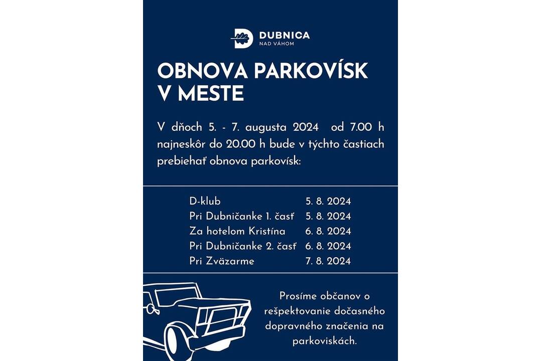 FOTO: Obnova parkovacích plôch v Dubnici nad Váhom. Obyvatelia nemajú kde parkovať, tvrdia Dubničania, foto 5