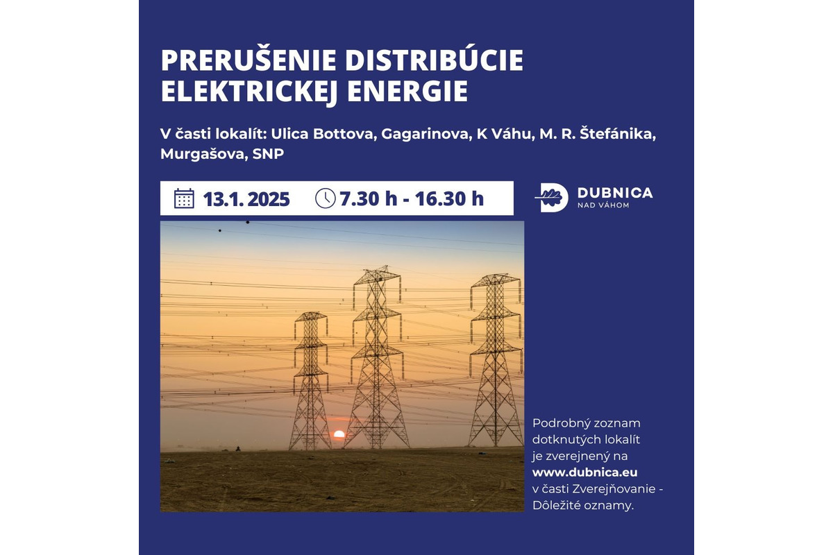 FOTO: Viaceré domácnosti v Dubnici budú v pondelok bez elektrickej energie , foto 4