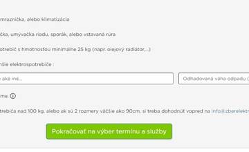 FOTO: Formulár na registráciu odvozu elektroodpadu